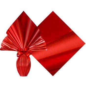 POLI METALIZADO PRATIC LISO 24cm x 24cm Pacote 25 Peças VERMELHO