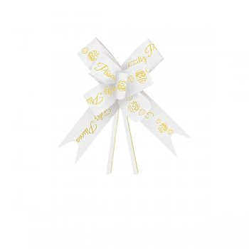 LAÇO FÁCIL . FELIZ PÁSCOA 30mm x 51cm Pacote 10 Peças AMARELO