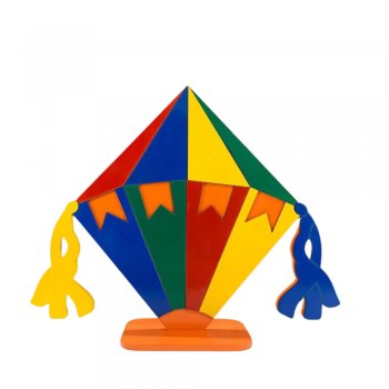 BALÃO SÃO JOÃO DECORATIVO MDF 25,6CM X 32CM 01 PEÇA .