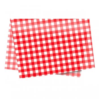 PAPEL DE SEDA DECORADO XADREZ 50cm x 70cm Pacote 50 Folhas VERMELHO