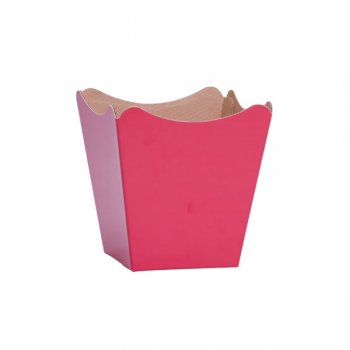 CACHEPOT PAPER . LISO Pote 11 (11cm x 11cm x 9cm) Pacote 10 Peças PINK INTENSO