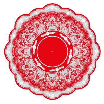 POLI REDONDO ÁRIA Ø 68cm Pacote 50 Folhas VERMELHO