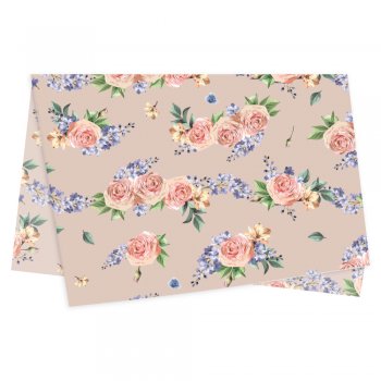 PAPEL DE SEDA DECORADO VINTAGE 50cm x 70cm Pacote 50 Folhas .