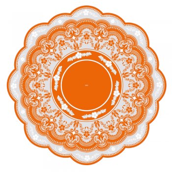 POLI REDONDO ÁRIA Ø 68cm Pacote 50 Folhas LARANJA