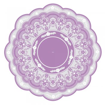 POLI REDONDO ÁRIA Ø 68cm Pacote 50 Folhas LILÁS
