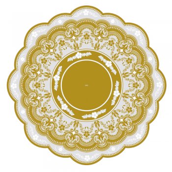 POLI REDONDO ÁRIA Ø 48cm Pacote 50 Folhas OURO
