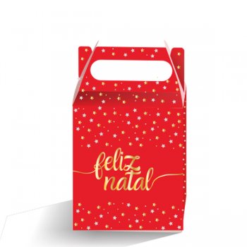 CAIXA PANETONE . CONSTELAÇÃO 18X18X18CM 05 PEÇAS .