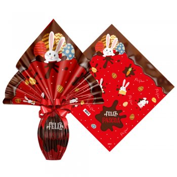 POLI METALIZADO PRATIC CHOCOLATIER 24cm x 24cm Pacote 25 Peças VERMELHO