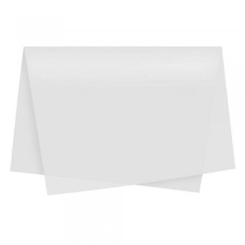 PAPEL DE SEDA LISO . 50cm x 70cm Pacote 100 Folhas BRANCO
