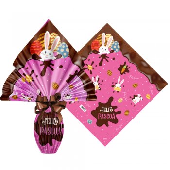 POLI METALIZADO PRATIC CHOCOLATIER 24cm x 24cm Pacote 25 Peças ROSA