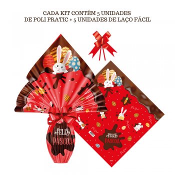 AUTOSSERVIÇO KIT PRATIC CHOCOLATIER 24cm x 24cm Conjunto 5 Peças VERMELHO