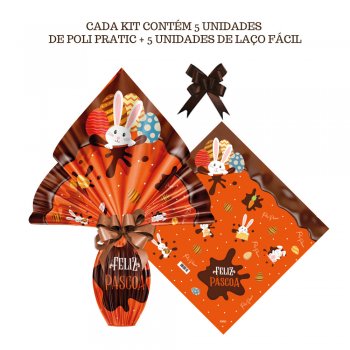 AUTOSSERVIÇO KIT PRATIC CHOCOLATIER 34cm x 34cm Conjunto 5 Peças LARANJA
