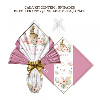 AUTOSSERVIÇO KIT PRATIC PÁSCOA HOPE 39cm x 39cm Conjunto 5 Peças .