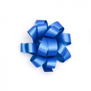 LAÇO PRONTO BOLA FECHAMENTO LISO . 19mm x Ø11cm Pacote 3 Peças AZUL