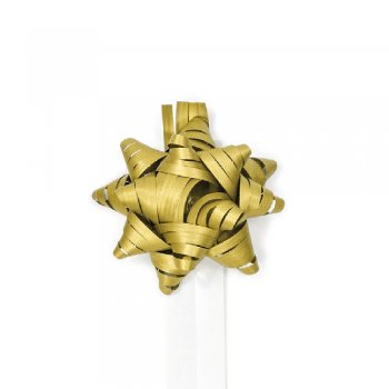 LAÇO PRONTO ESTRELA FECHAMENTO LISO . 19mm x Ø8cm Pacote 6 Peças OURO