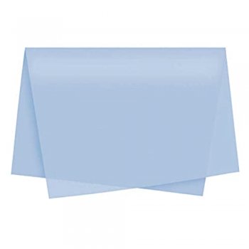 PAPEL DE SEDA LISO . 50cm x 70cm Pacote 100 Folhas AZUL CLARO