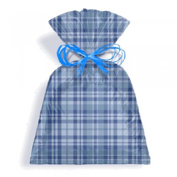 SACO PEROLIZADO PRESENTE GALES 30cm x 45cm Pacote 50 Peças AZUL