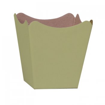 CACHEPOT PAPER . CD LISO Pote 15 (16cm x 17cm x 11cm) Pacote 10 Peças PISTACHE