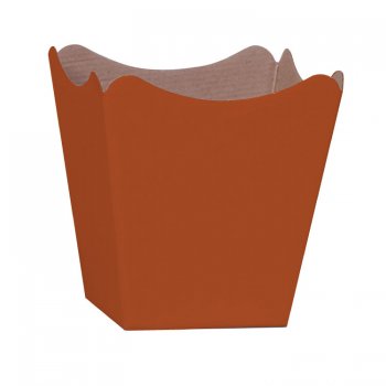 CACHEPOT PAPER . LISO Pote 15 (16cm x 17cm x 11cm) Pacote 10 Peças TERRACOTA