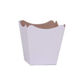 CACHEPOT PAPER . LISO Pote 11 (11cm x 11cm x 9cm) Pacote 10 Peças BRANCO