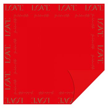 POLI PEROLIZADO 40mc DUPLA FACE NEW LOVE 69cm x 69cm Pacote 25 Folhas VERMELHO