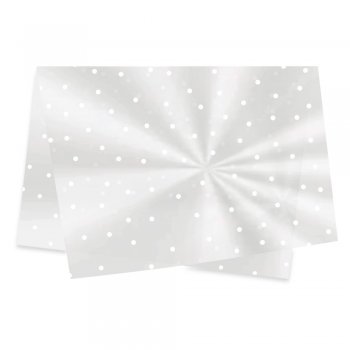 POLI SUJINHO DECORADO POÁ 49cm x 69cm Pacote 50 Folhas BRANCO