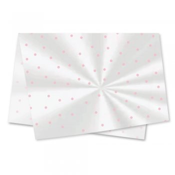 POLI SUJINHO DECORADO POÁ 49cm x 69cm Pacote 50 Folhas ROSA QUARTZ