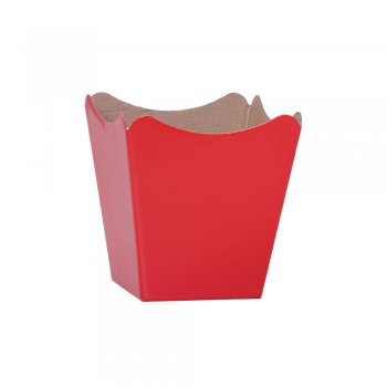 CACHEPOT PAPER . LISO Pote 11 (11cm x 11cm x 9cm) Pacote 10 Peças VERMELHO