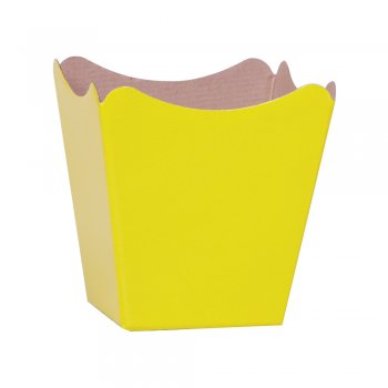 CACHEPOT PAPER . LISO Pote 15 (16cm x 17cm x 11cm) Pacote 10 Peças AMARELO