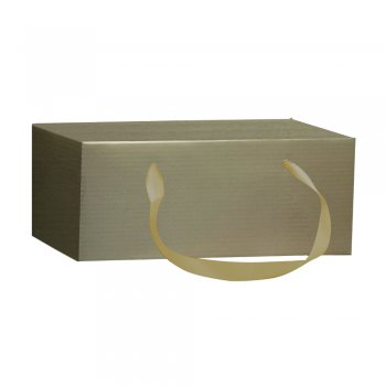 CACHEPOT PAPER RETANGULAR COM ALÇA LISO 24cm x 15cm x 10cm Pacote 5 Peças OURO
