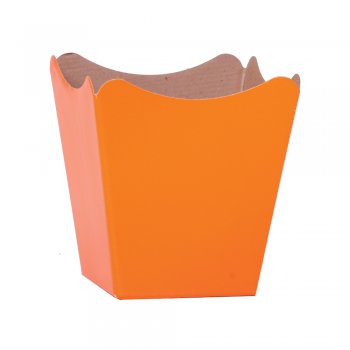CACHEPOT PAPER . LISO Pote 15 (16cm x 17cm x 11cm) Pacote 10 Peças LARANJA