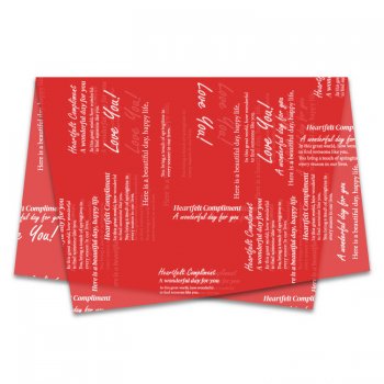 POLI MATTE SUJINHO DECORADO LONDON 49cm x 69cm Pacote 50 Folhas VERMELHO