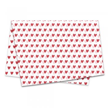 PAPEL DE SEDA DECORADO AMO VOCÊ 50cm x 70cm Pacote 50 Folhas .
