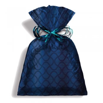 SACO METALIZADO PRESENTE WAVE 30cm x 45cm Pacote 50 Peças AZUL