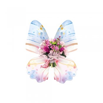 BOUQUET BORBOLETA . KIT COM 8 PEÇAS ROSA
