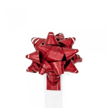 LAÇO PRONTO ESTRELA FECHAMENTO LISO . 19mm x Ø8cm Pacote 6 Peças VERMELHO