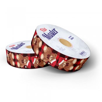 FITA MASTER DECORADA URSO TEDDY NOEL 32mm X 100m 1 Rolo .