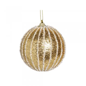 BOLA LISTRAS . 8cm (BOLAS) JG C/6 PC 1923710 OURO