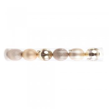 BOLA TUBO BRILH/FOSCO/GLITTER . 7cm (BOLS TUBS) JG C/6 PC 1026456 NUDE