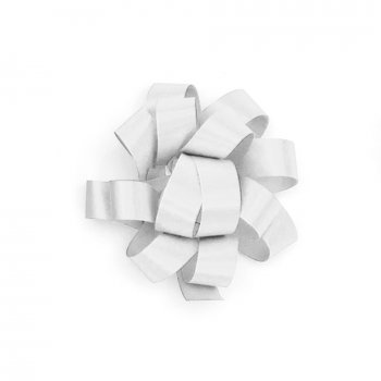 LAÇO PRONTO BOLA FECHAMENTO LISO . 19mm x Ø11cm Pacote 3 Peças BRANCO