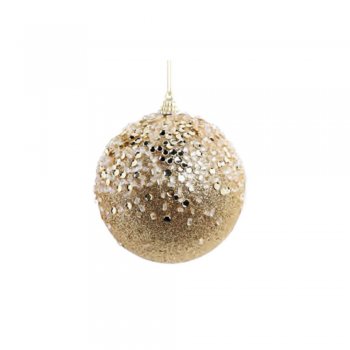 BOLA PAETE GLITTER 10cm (BOLS) JG C/4 PC 1015682 OURO