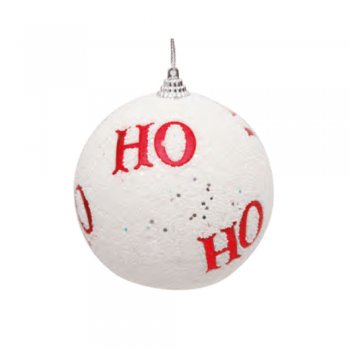 BOLA HOHO . 10cm (TREND CANDY) JG C/4 PC 1923066 BRANCO / VERMELHO