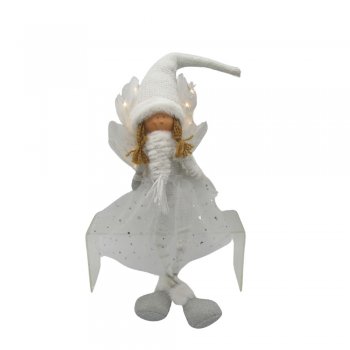 BONECA ANGEL SENTADA COM LED . 68cm BT2682 .