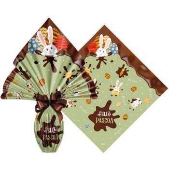 POLI METALIZADO PRATIC CHOCOLATIER 34cm x 34cm Pacote 25 Peças PISTACHE