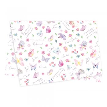 PAPEL DE SEDA DECORADO PRIMAVERA 50cm x 70cm Pacote 50 Folhas .
