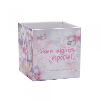 CACHEPOT PAPER QUADRADO FLORATTA Pote 15 (15cm x 15cm x 15cm) Pacote 10 Peças .