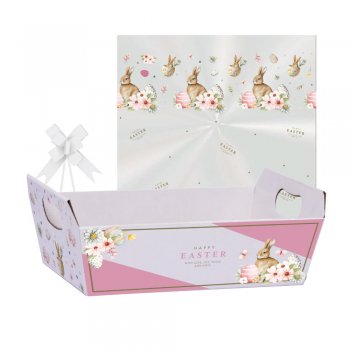 AUTOSSERVIÇO KIT CESTA PAPER PÁSCOA HOPE Pequena (21,5cm x 8cm x 15cm) Conjunto 3 Peças .