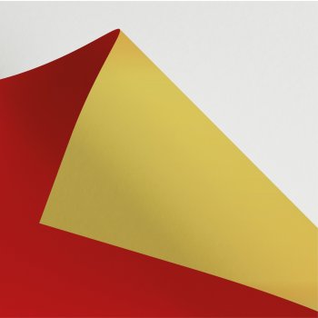 POLI PEROLIZADO ELITE 60mc DUPLA FACE LISO 58cm x 58cm Pacote 25 Folhas VERMELHO / OURO