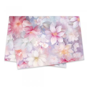 PAPEL DE SEDA DECORADO FLORATTA 50cm x 70cm Pacote 50 Folhas .