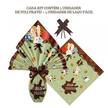 AUTOSSERVIÇO KIT PRATIC CHOCOLATIER 39cm x 39cm Conjunto 5 Peças PISTACHE